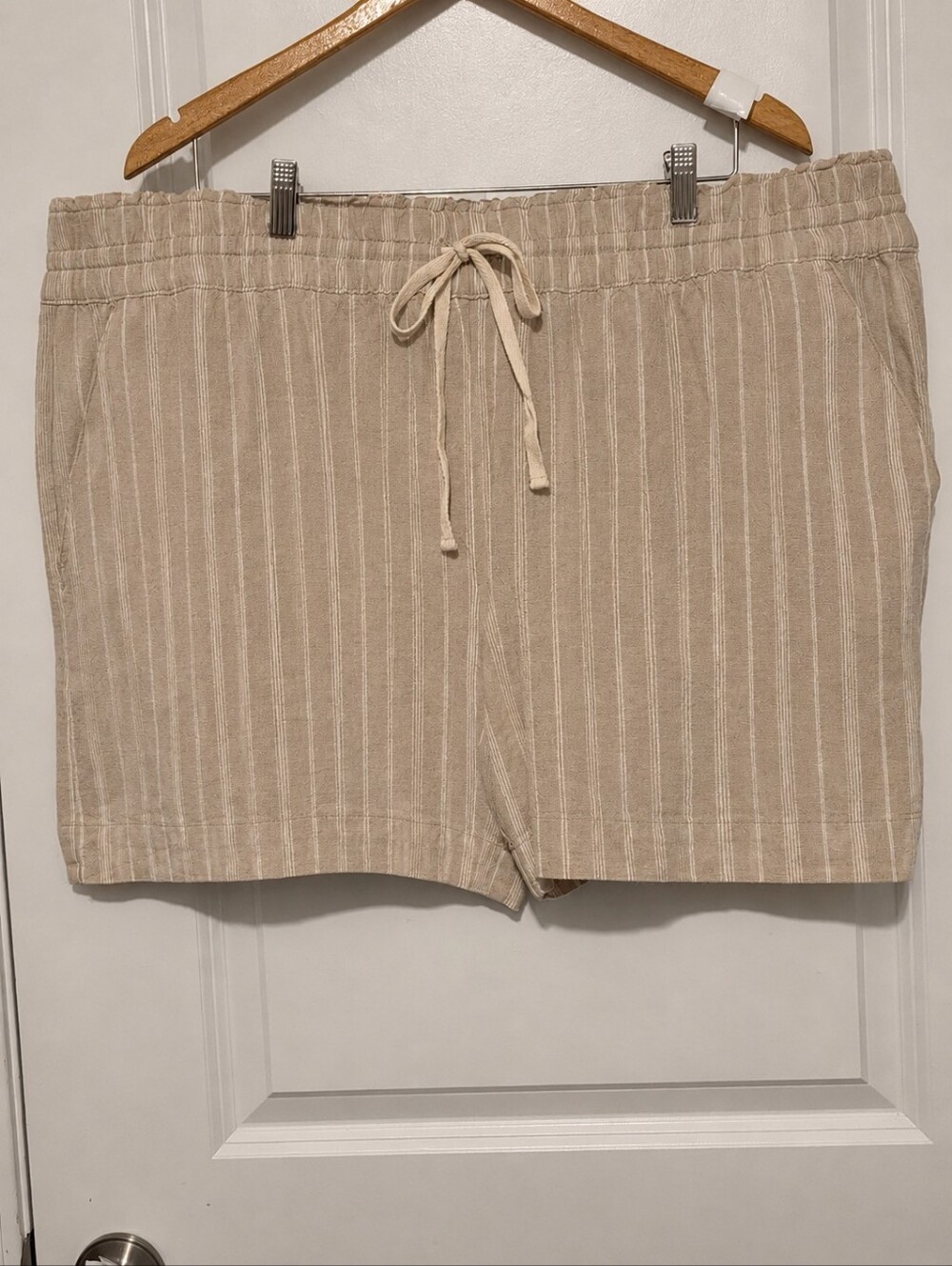 JMS Just My Size High Waist Linen Shorts Size 3X